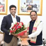 मुख्यमंत्री श्री विष्णु देव साय से केंद्रीय संचार एवं ग्रामीण विकास राज्य मंत्री डॉ. चन्द्रशेखर पेम्मासानी ने की सौजन्य मुलाक़ात